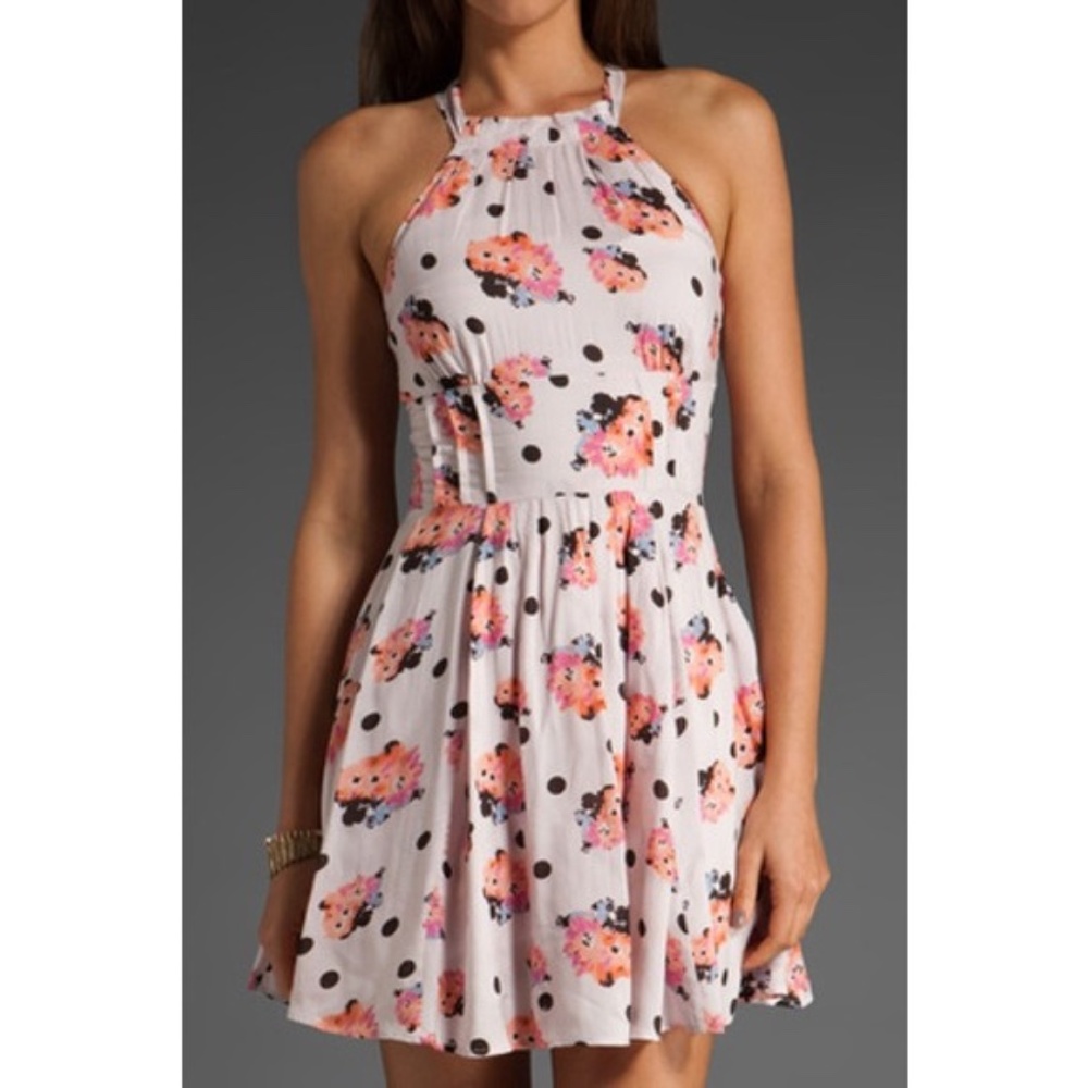 🆕 Free People Halter Floral Polka Dot Dress
